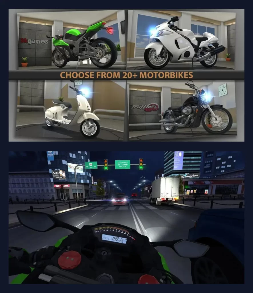 Traffic Rider Apk Mod (Dinheiro Infinito) 1.98 Versão 2023