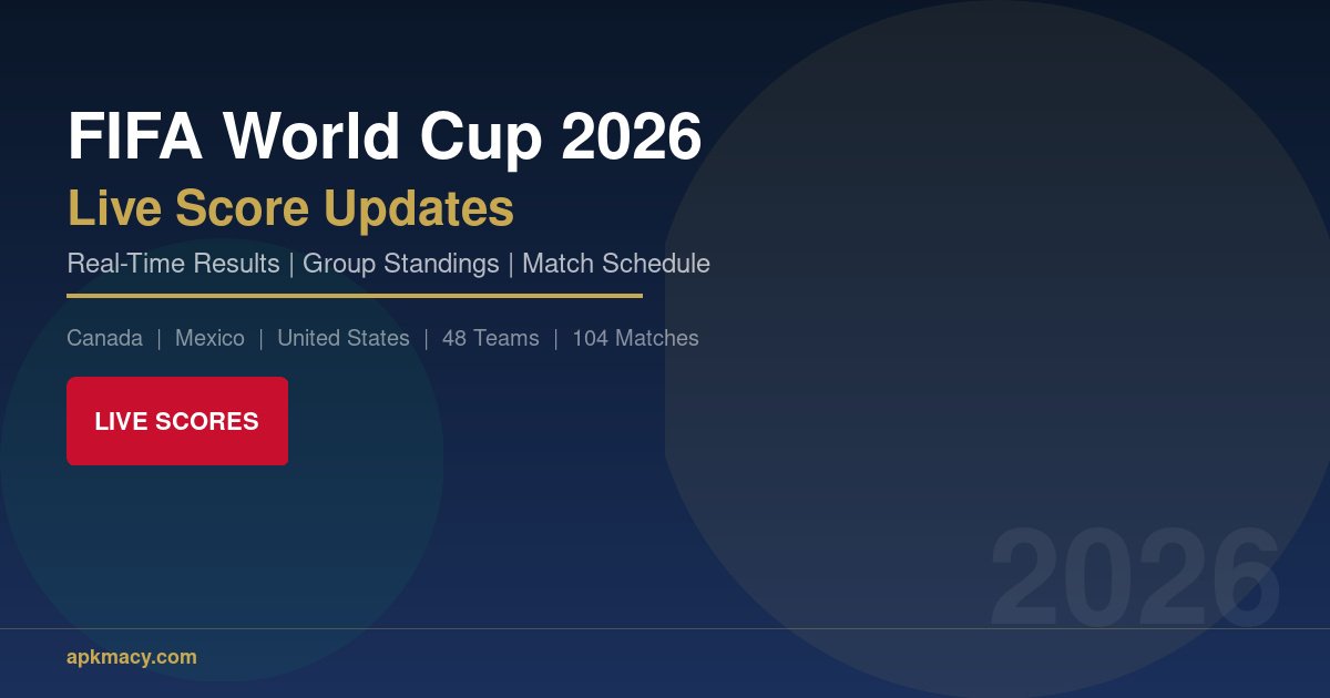 FIFA World Cup 2026 Live Score Updates
